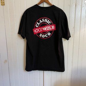 Vintage WZLX Shirt Boston Classic Rock Radio 100.7 FM Size XL